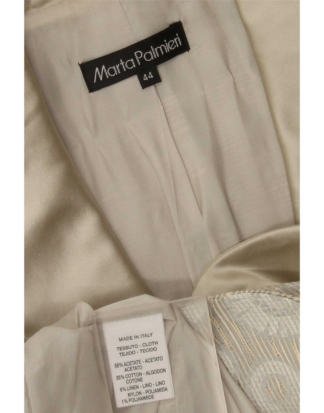 Jaqueta blazer feminina Marta Palmieri com 4 botões IT 44 cinza médio floral