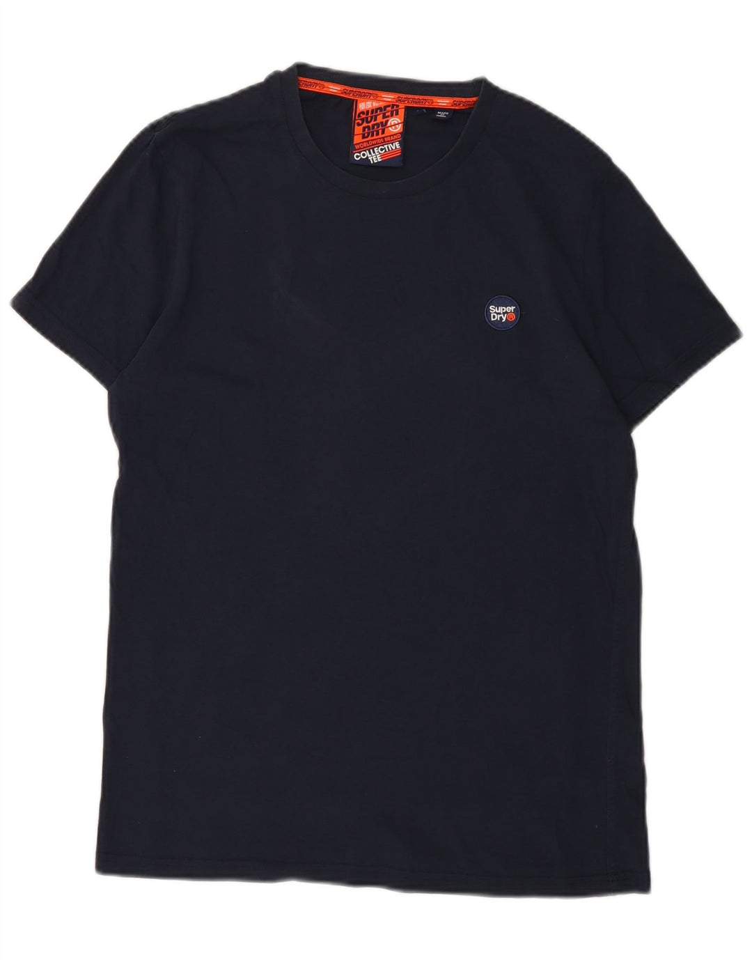 Camiseta masculina Superdry Top grande algodão azul marinho