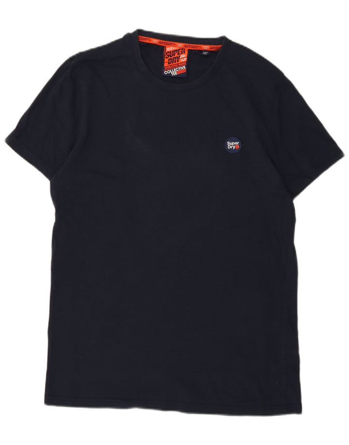 Camiseta masculina Superdry Top grande algodão azul marinho