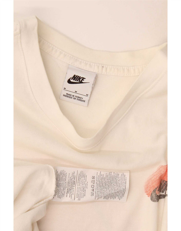 Camiseta Nike masculina gráfica Top médio algodão branco