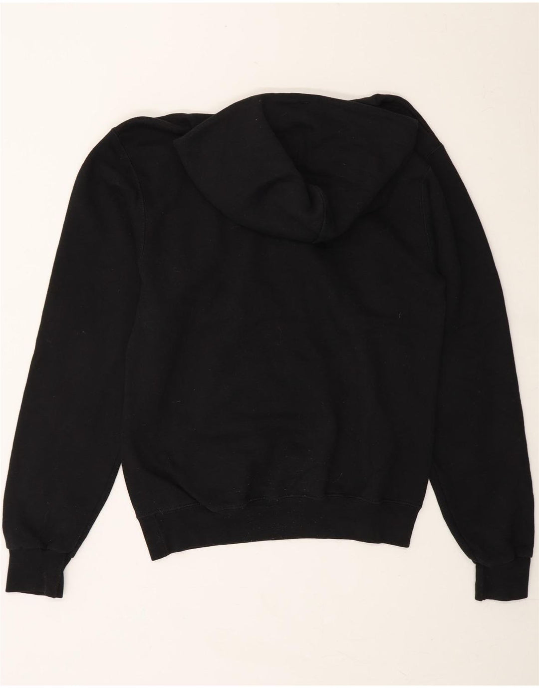 CHAMPION Mens Graphic Hoodie Jumper Small Black Cotton Vintage Champion and Second-Hand Champion from Messina Hembry 
