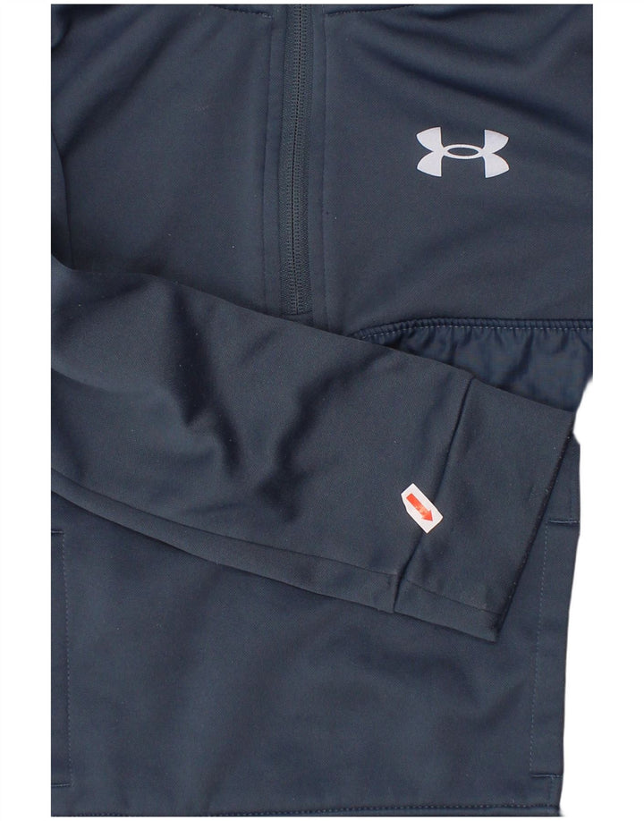 Suéter UNDER ARMOUR Menino com zíper e gola 5-6 anos azul marinho poliéster