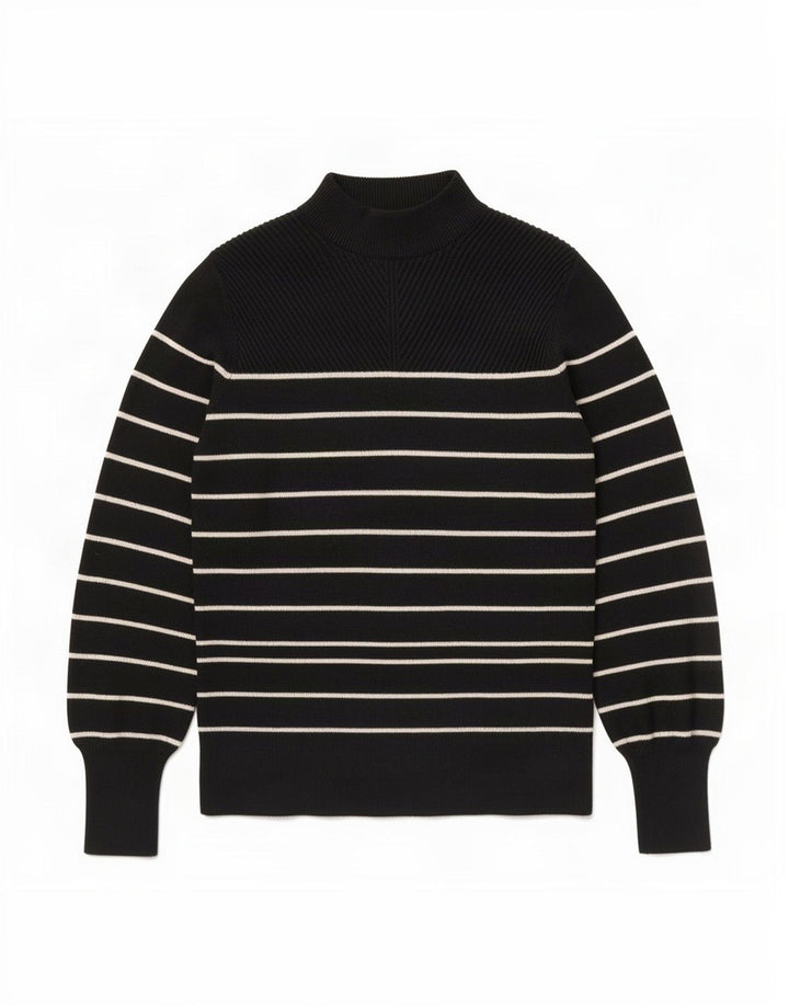 Suéter feminino Marks & Spencer com gola tartaruga Reino Unido 12 médio preto