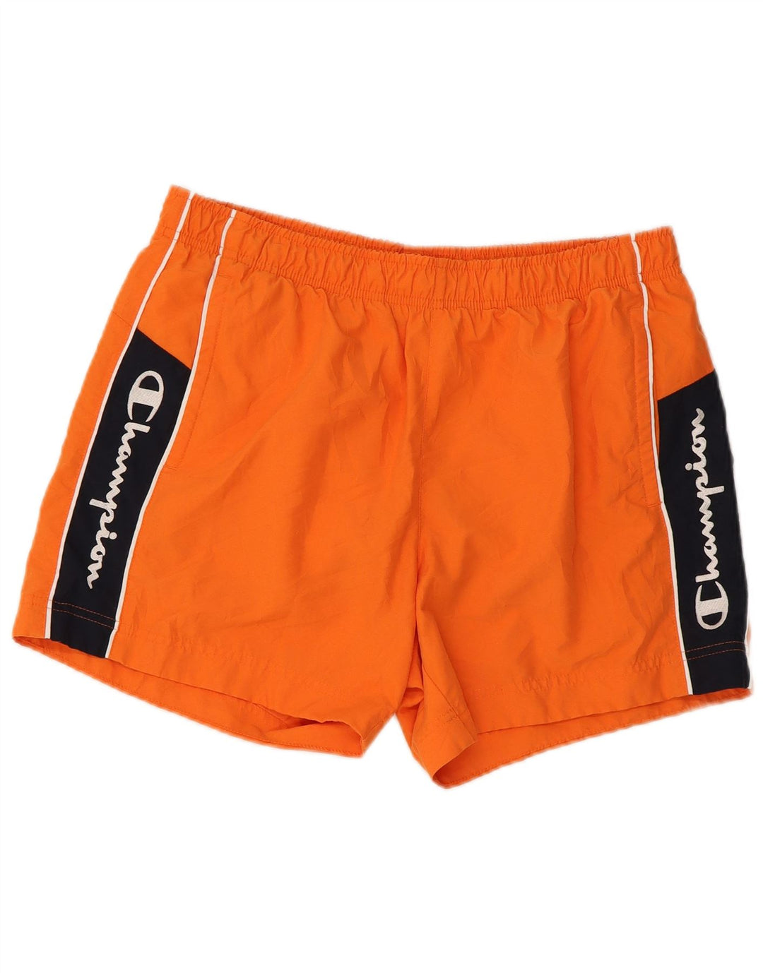 Shorts de natação masculino Champion Graphic grande laranja colorblock poliéster