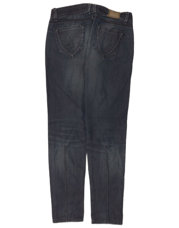 Zara Jeans Slim Feminino EU 40 Médio W30 L30 Azul Marinho
