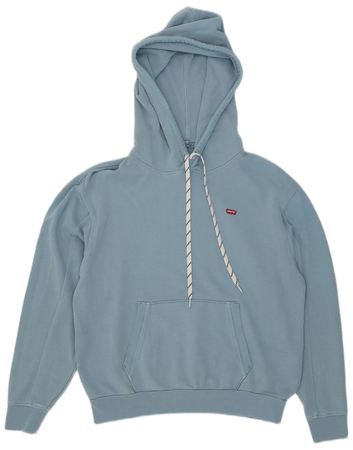Moletom com capuz masculino Levi's pequeno azul algodão