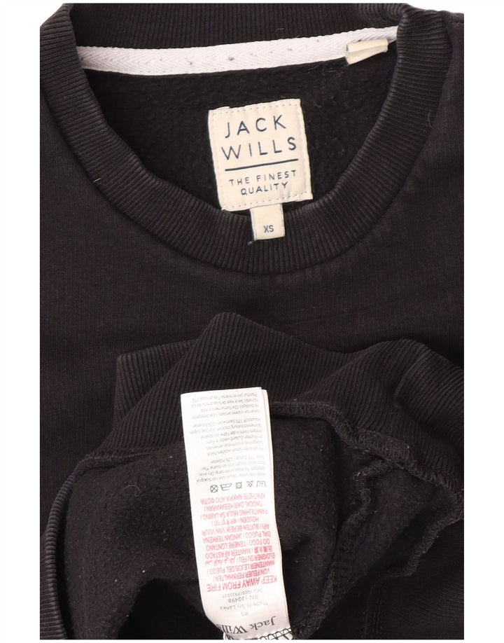 JACK WILLS moletom masculino Jumper XS algodão preto