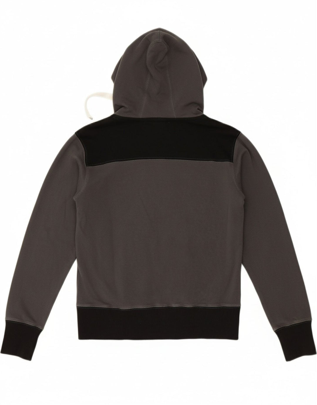 AUSTRALIAN L'ALPINA Womens Hoodie Jumper IT 46 Large Grey Colourblock Vintage AUSTRALIAN L'ALPINA and Second-Hand AUSTRALIAN L'ALPINA from Messina Hembry 