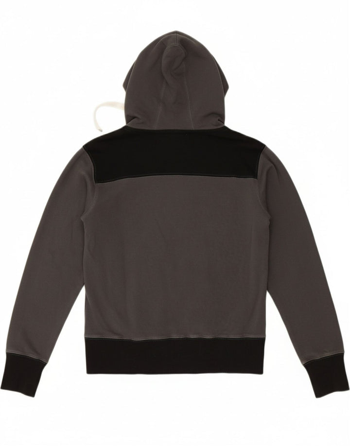 AUSTRALIAN L'ALPINA Womens Hoodie Jumper IT 46 Large Grey Colourblock Vintage AUSTRALIAN L'ALPINA and Second-Hand AUSTRALIAN L'ALPINA from Messina Hembry 