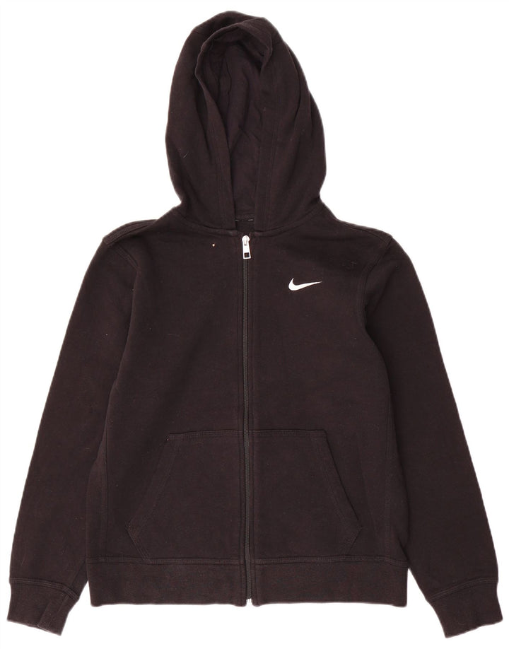 Suéter Nike feminino com capuz e zíper UK 12 médio preto