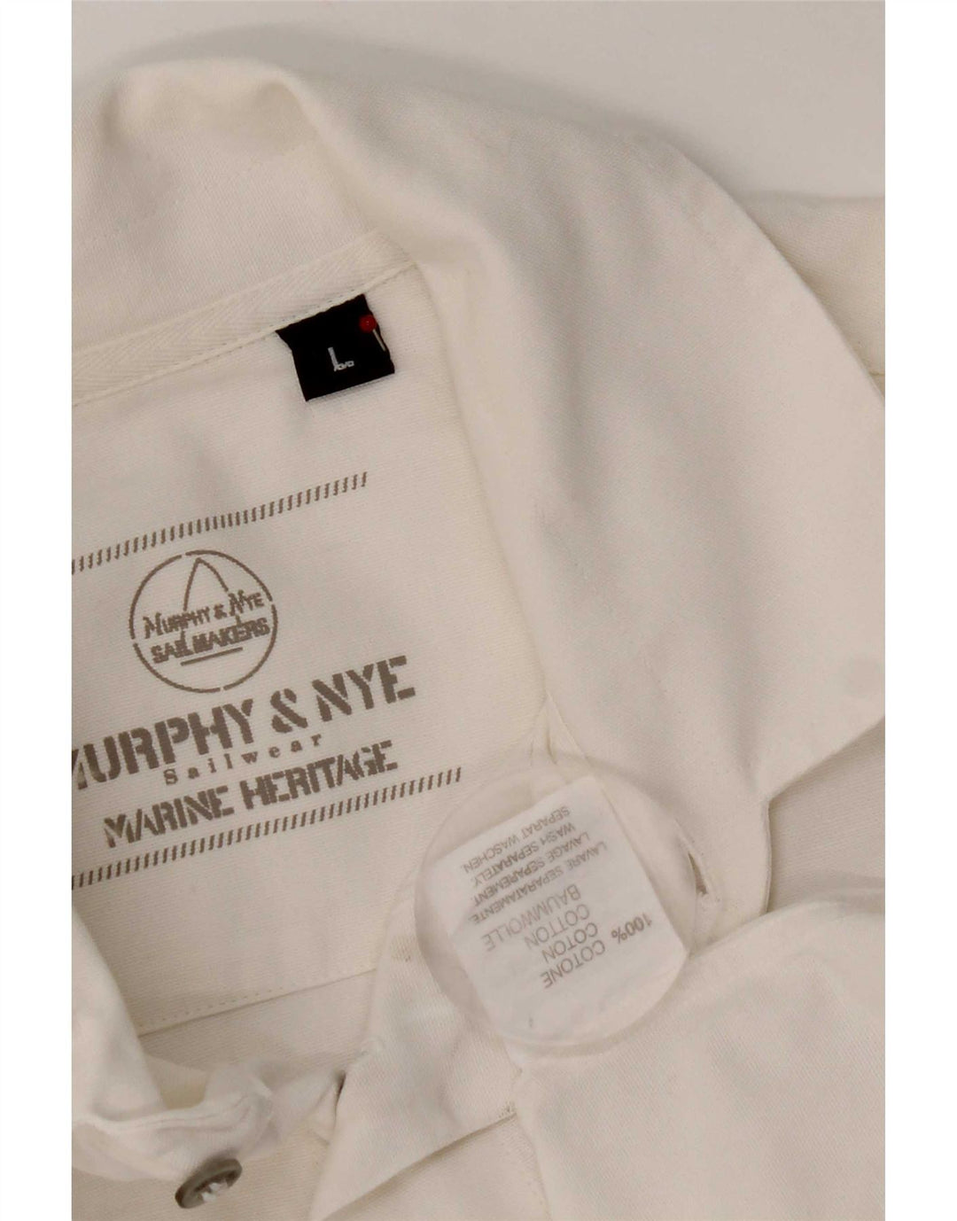 Camisa masculina de manga curta Murphy & Nye grande algodão branco