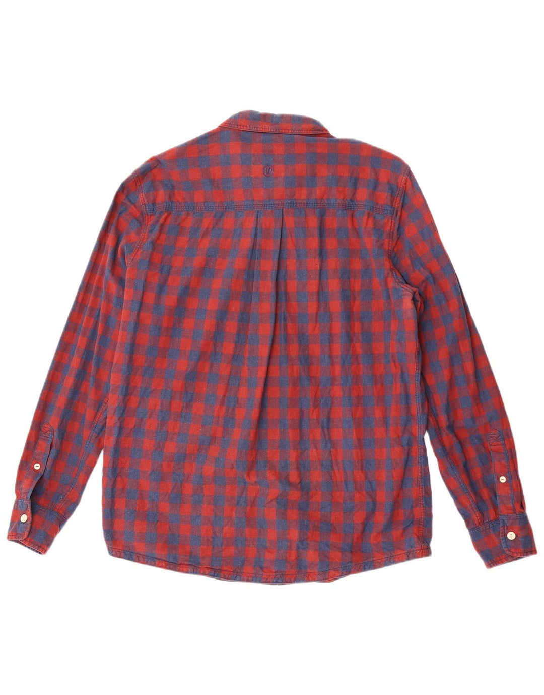 Camisa masculina Fat Face grande algodão xadrez vermelho