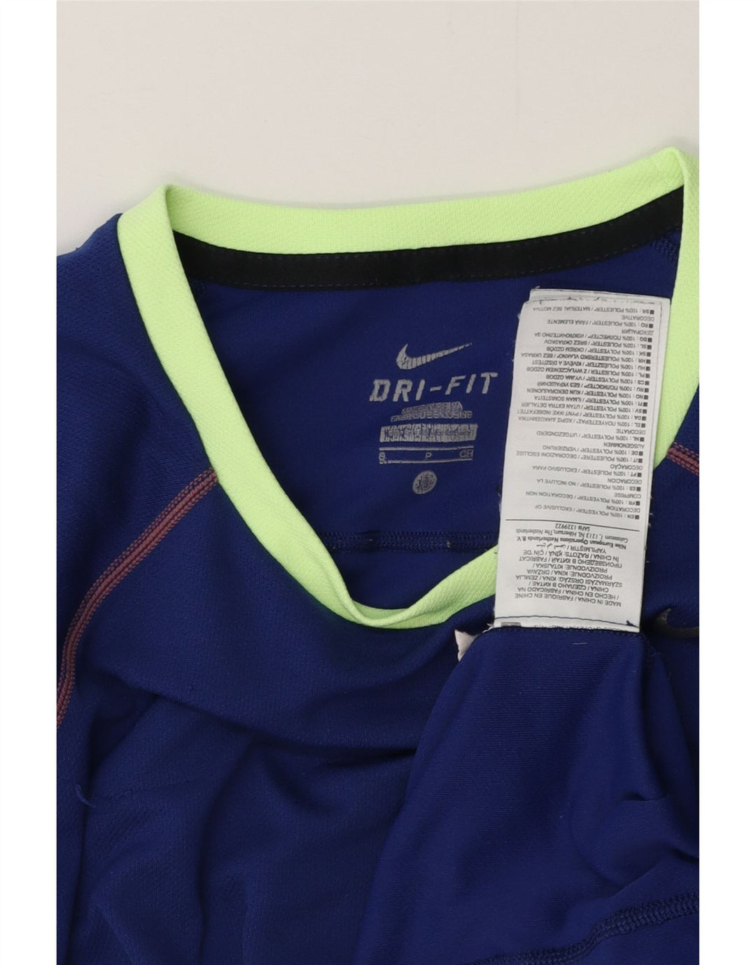 Camiseta masculina NIKE Dri Fit Top pequeno azul poliéster