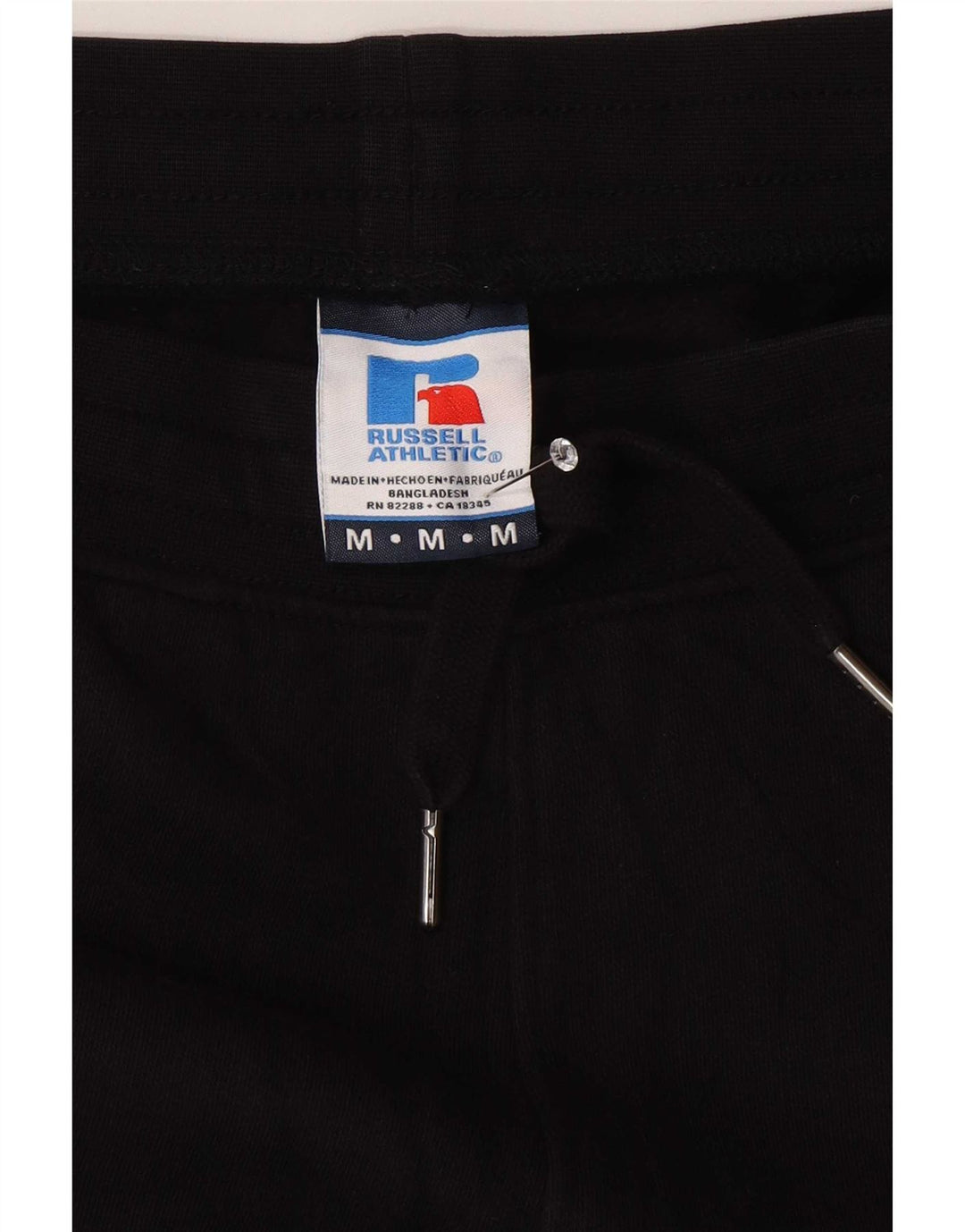 Russell Athletic Mens Calças de treino Joggers médio algodão preto