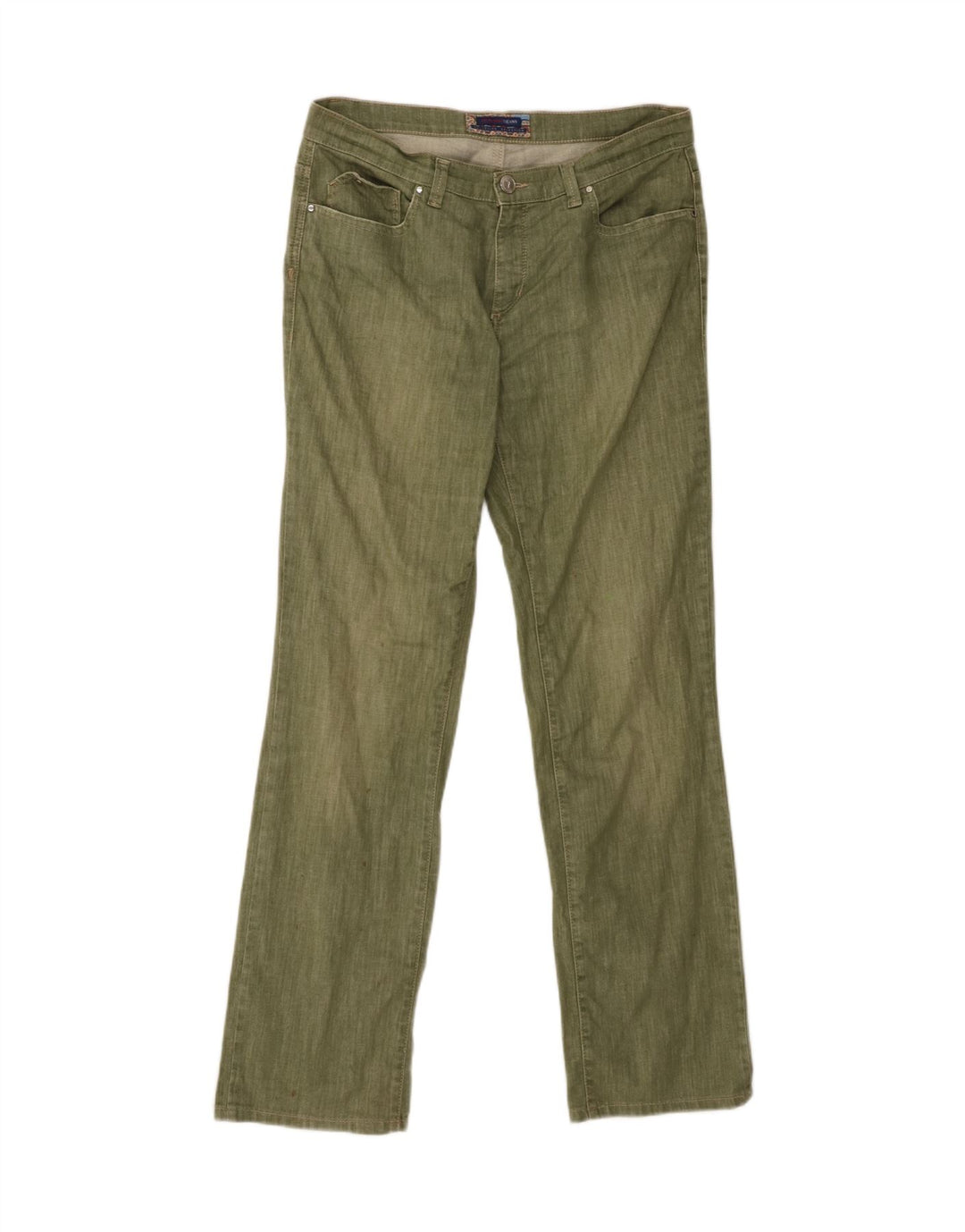 Jeans retos femininos TRUSSARDI W31 L31 algodão verde