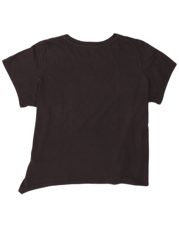 Camiseta feminina gráfica Levi's Top UK 22 3XL algodão preto