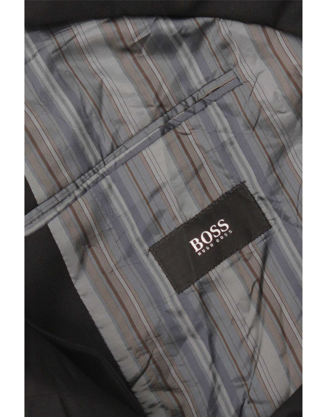 Jaqueta blazer masculina de 3 botões Hugo Boss EU 56 3XL lã virgem preta