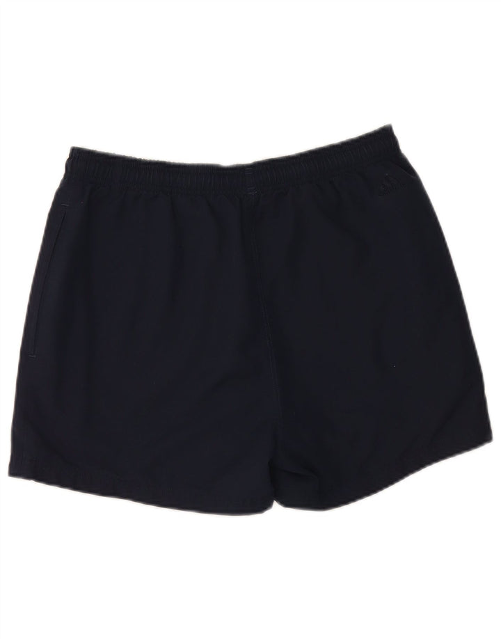Shorts esportivos masculinos Adidas médio azul marinho poliéster