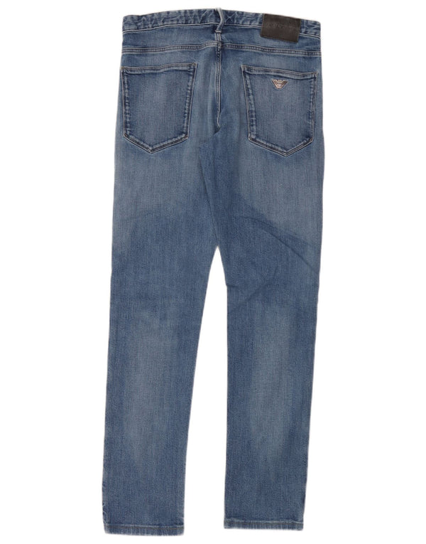 Emporio Armani Masculino Slim Jeans W31 L30 Azul Algodão