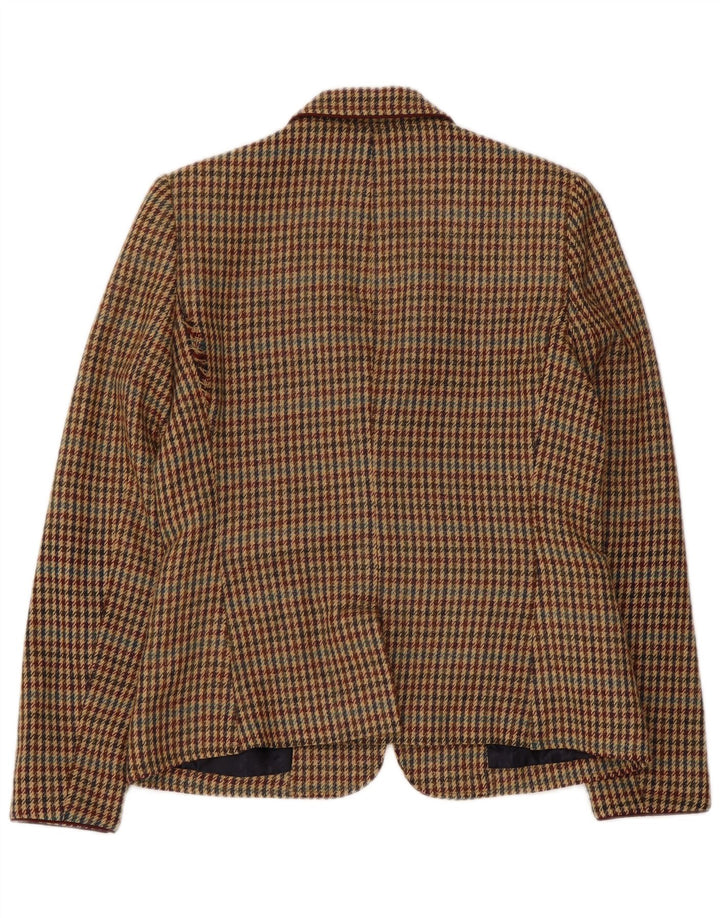 Jaqueta blazer feminina RICH & ROYAL com 1 botão EU 38 marrom médio Houndstooth