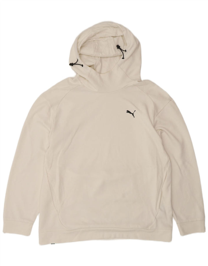 Puma Mens Hoodie Jumper Grande Algodão Branco