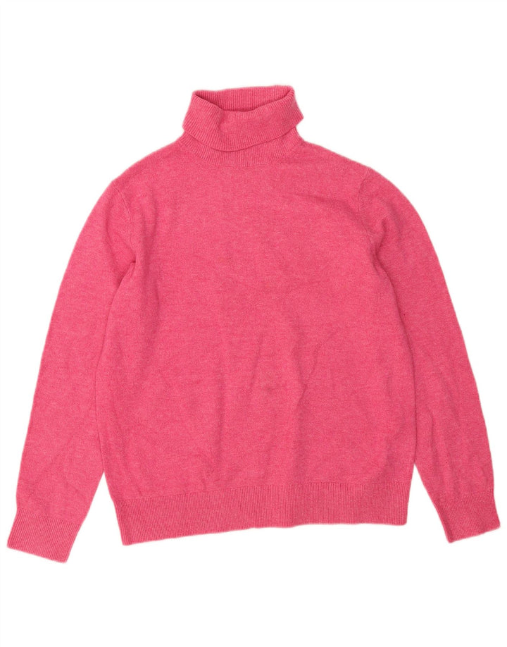 Suéter feminino Marks & Spencer com gola redonda grande Reino Unido 10 pequeno rosa