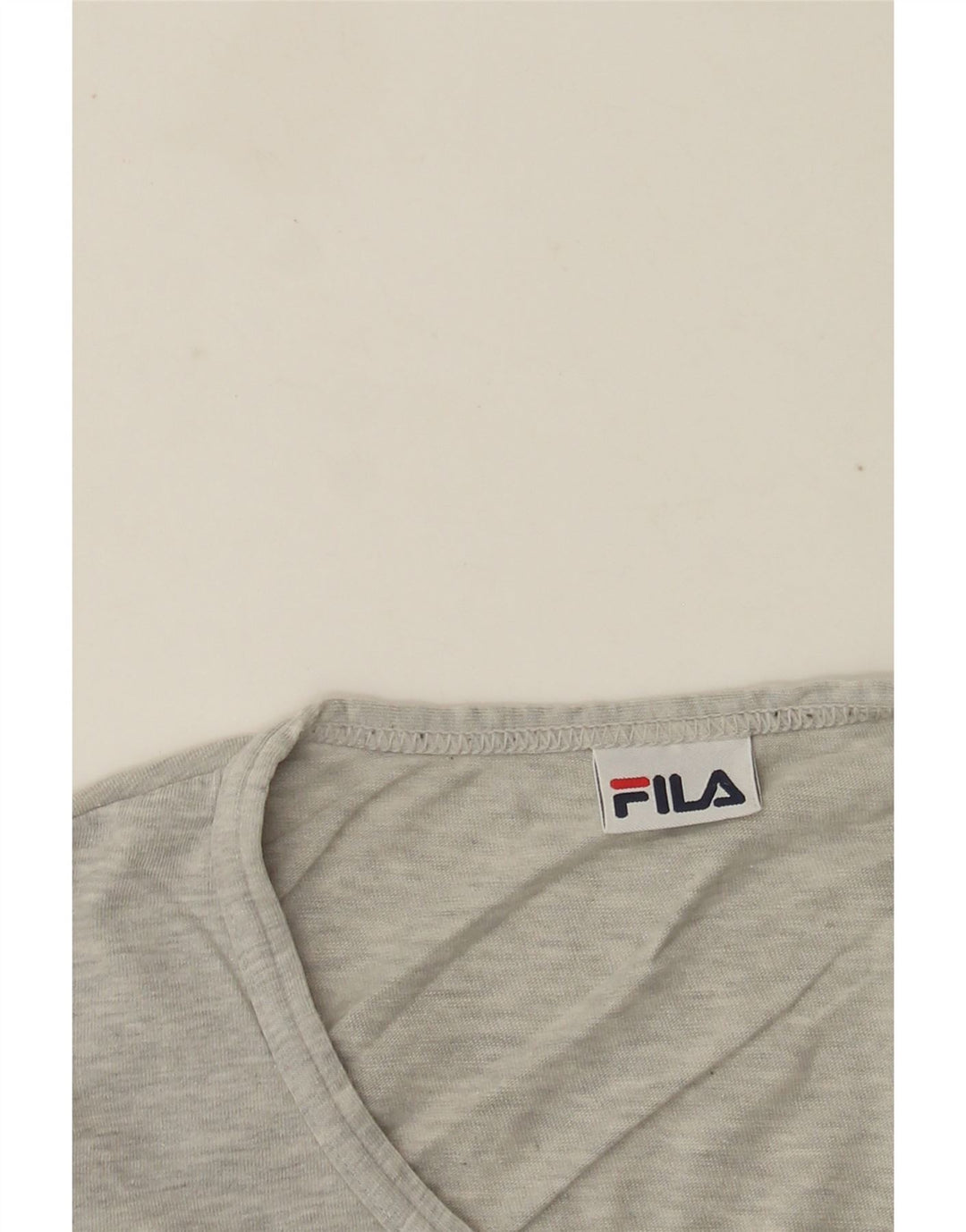 Camiseta masculina Fila Top pequeno cinza manchado