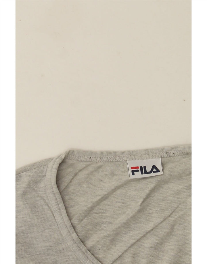Camiseta masculina Fila Top pequeno cinza manchado