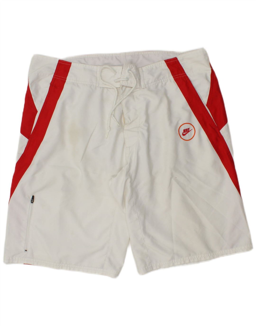 Shorts de natação masculinos Nike grande poliéster colorblock branco