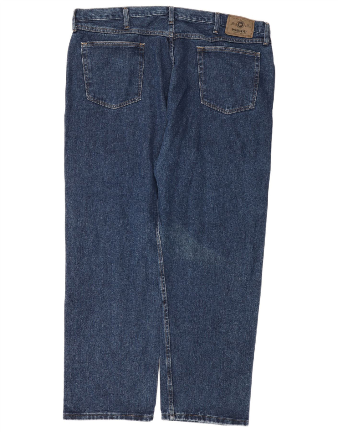 Wrangler Mens Straight Jeans W42 L30 Azul Algodão