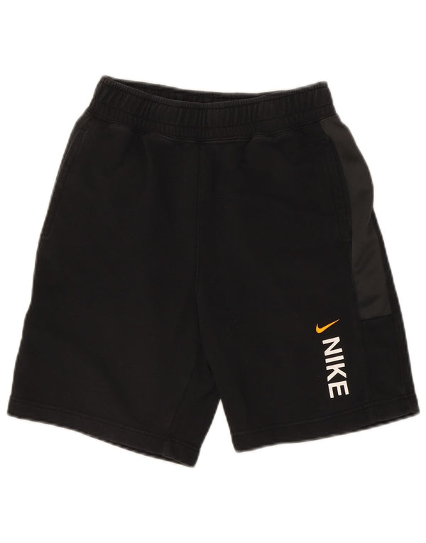 Shorts esportivos gráficos Nike Boys 12-13 anos grandes de algodão preto