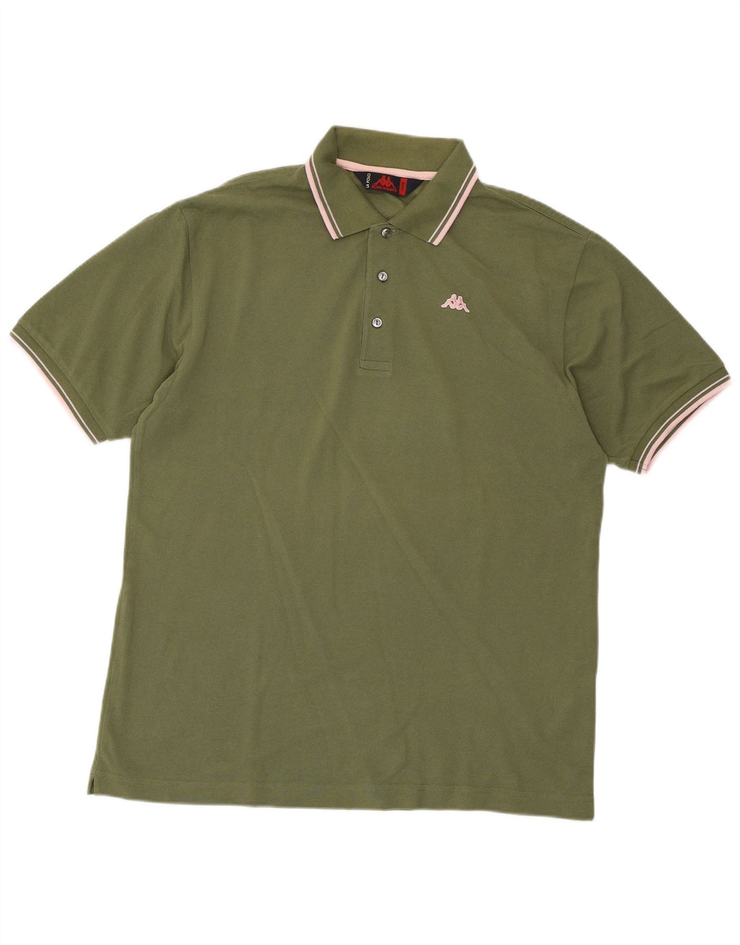 Camisa polo masculina KAPPA grande algodão verde
