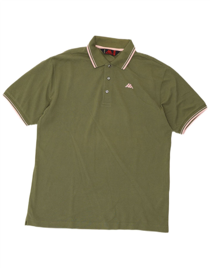 Camisa polo masculina KAPPA grande algodão verde