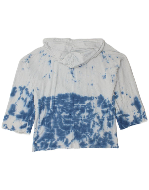 Nike Womens Dri Fit Oversized Hoodie Jumper UK 14 Medium White Tie Dye