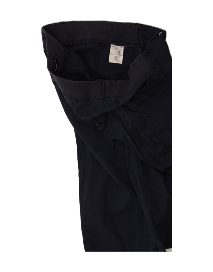 LEE Womens Relaxed Fit Bermuda Shorts US 12 Large W34  Navy Blue Cotton Vintage Lee and Second-Hand Lee from Messina Hembry 