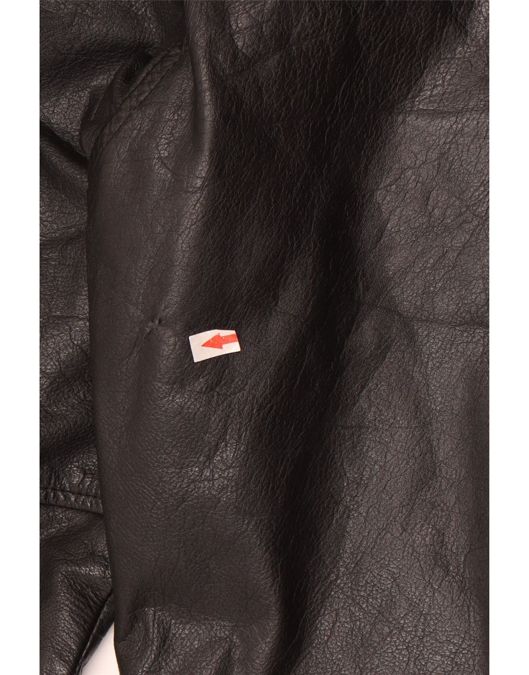 Casaco de couro vintage masculino solto Reino Unido 38 couro preto médio