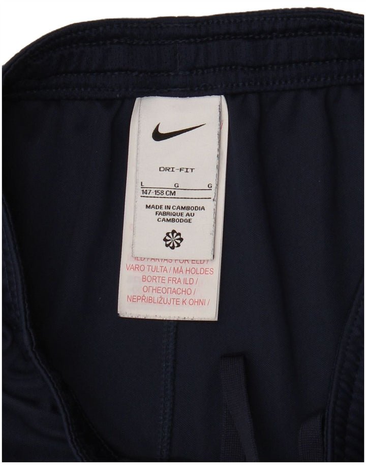 NIKE Boys Dri Fit Sport Shorts 12-13 anos grande azul marinho colorblock