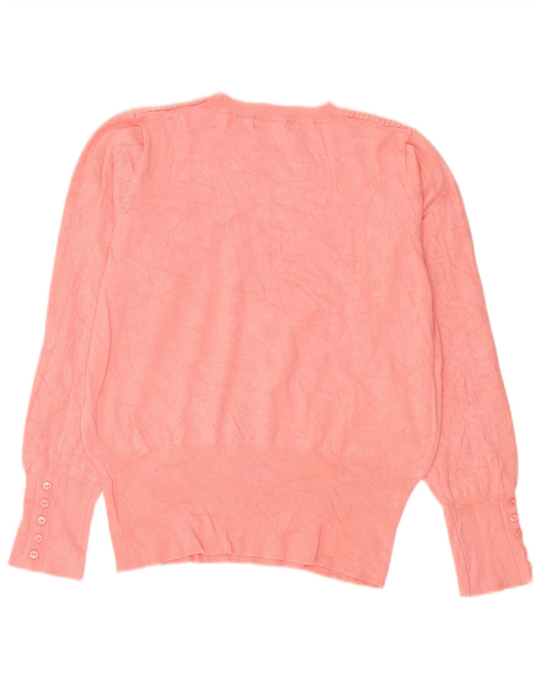 Suéter feminino Marks & Spencer com gola redonda Reino Unido 12 viscose rosa médio
