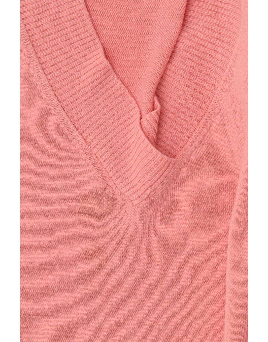 Suéter feminino Marks & Spencer grande com decote em V Reino Unido 16 grande rosa