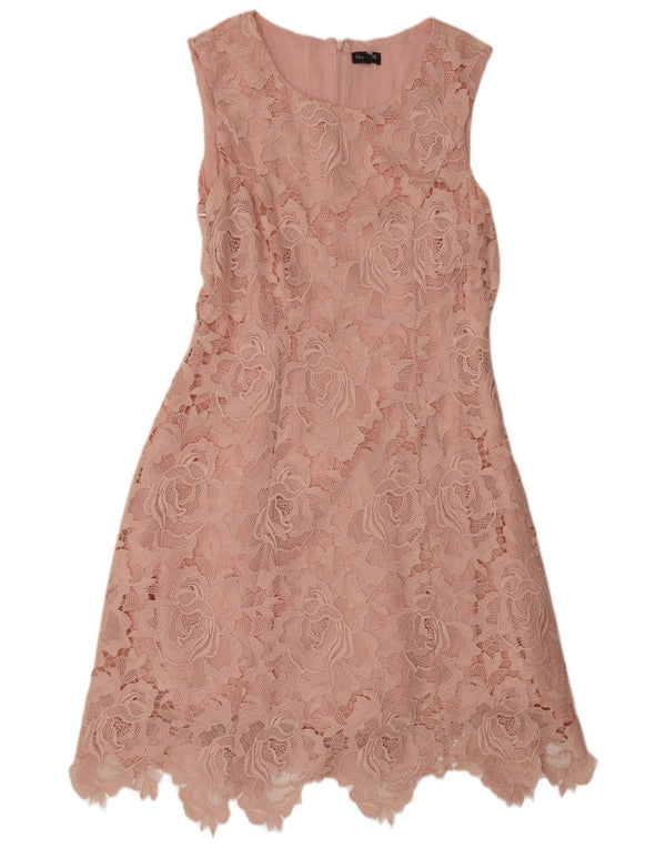 Vestido feminino sem mangas Phase Eight, linha A, UK 16, grande, rosa, floral