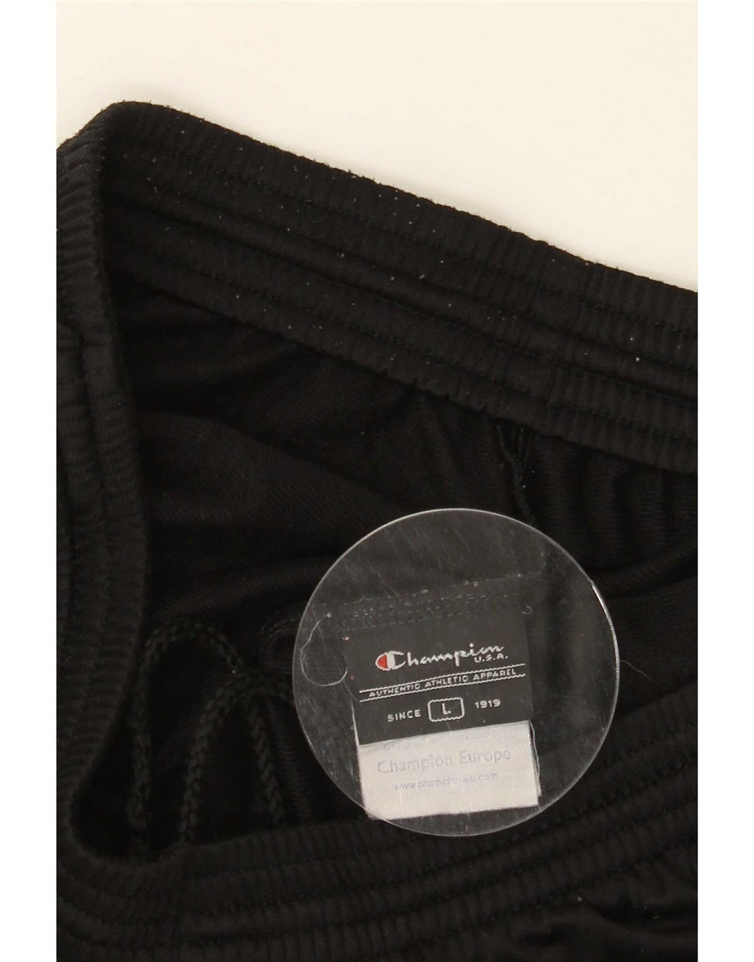 Calça de treino masculina Champion grande poliéster preto