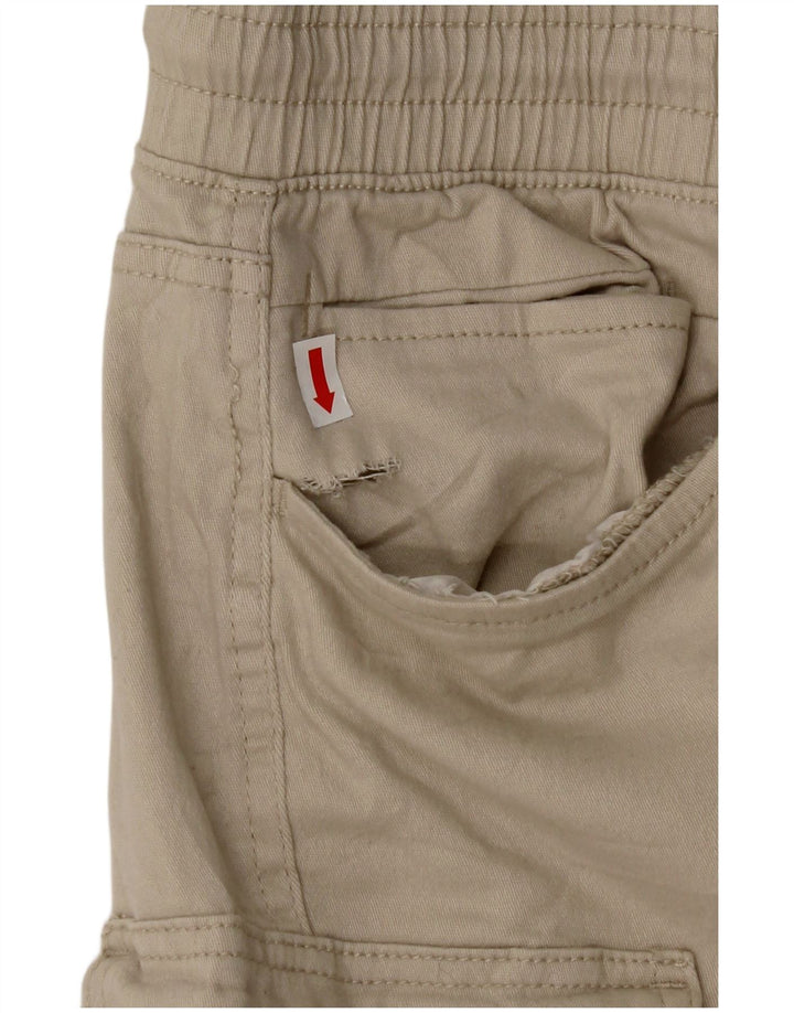 IZOD Mens Slim Fit Cargo Shorts Pequeno W29 Algodão Bege
