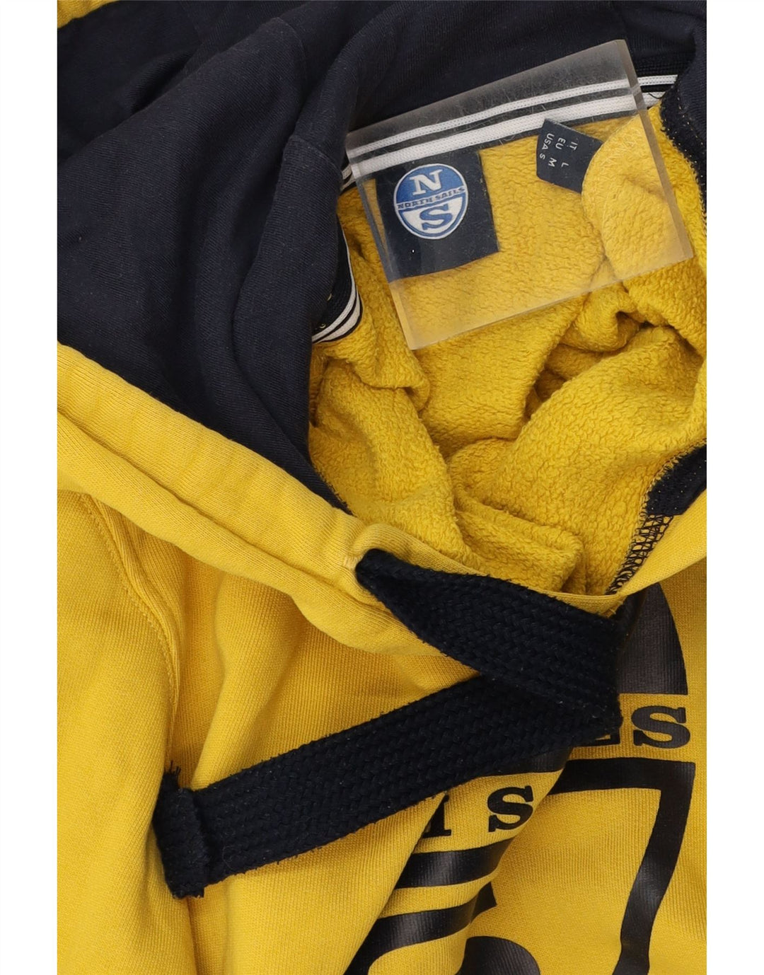 North Sails moletom com capuz masculino gráfico médio algodão amarelo