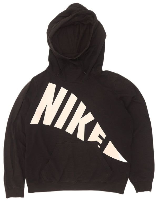 Jumper com capuz Nike feminino gráfico oversized Reino Unido 16 grande algodão preto