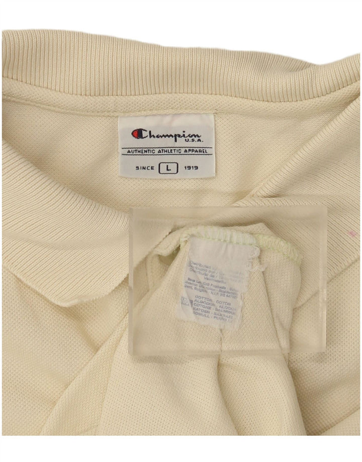 Camisa polo masculina Champion grande algodão branco