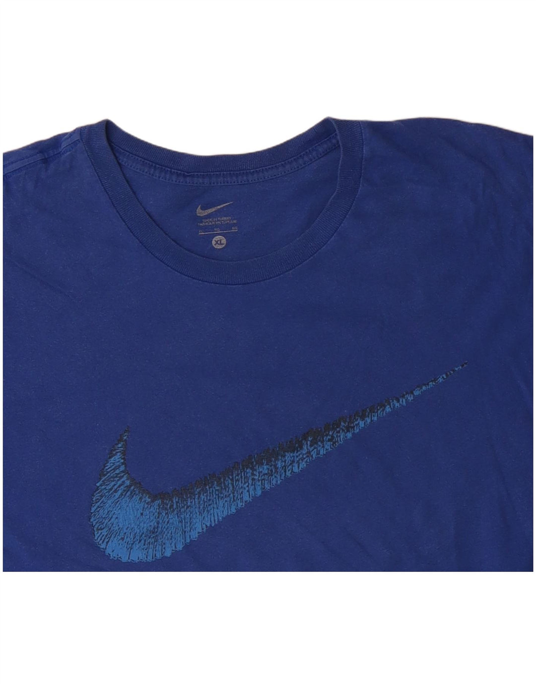 Camiseta gráfica masculina NIKE XL azul algodão