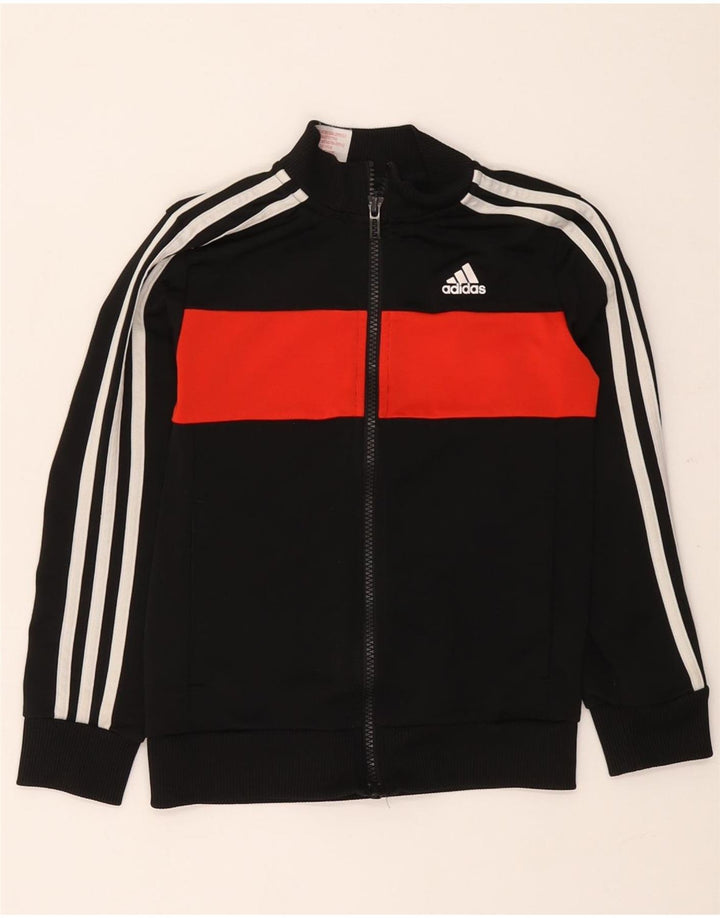 Jaqueta Adidas Meninos Treino Top 7-8 Anos Preto Colorblock Poliéster