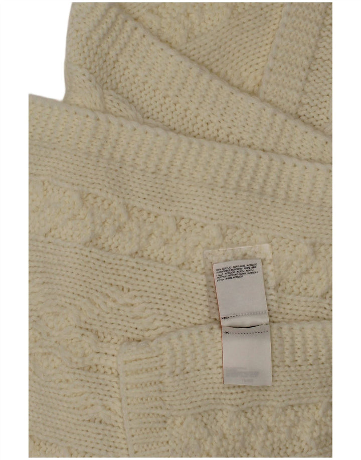 Lenço retangular de malha feminino Superdry, tamanho único, acrílico branco