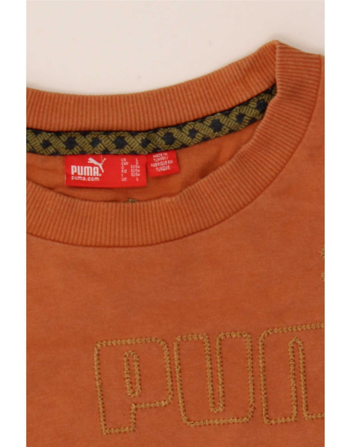Puma Camiseta Masculina Graphic Top Grande Laranja
