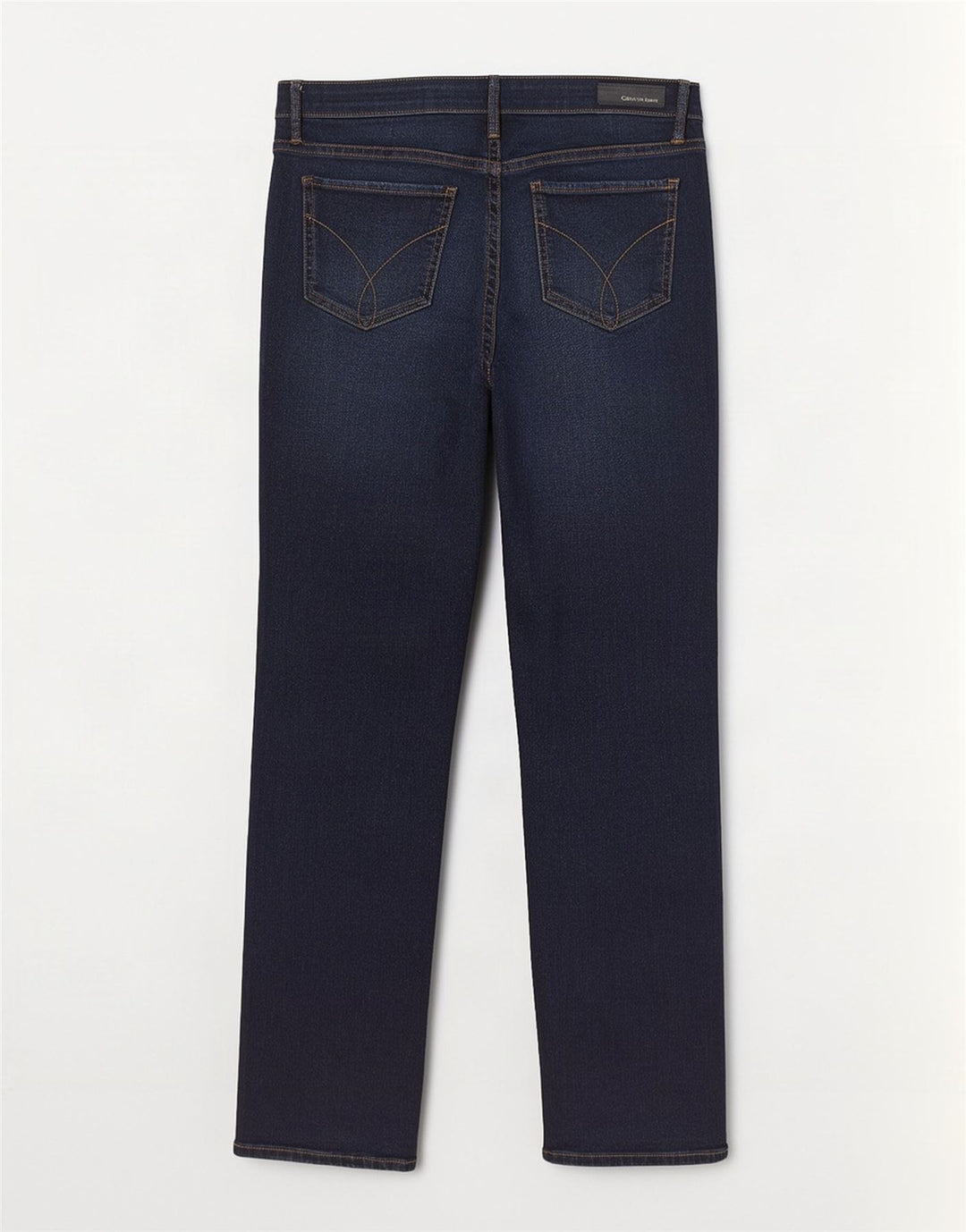 Calça jeans reta feminina Calvin Klein W31 L30 azul marinho algodão
